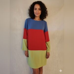 AGB Women's Color Block Shift Dress Sz 16